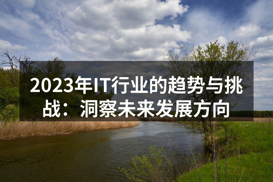 2023年IT行业的趋势与挑战:洞察未来